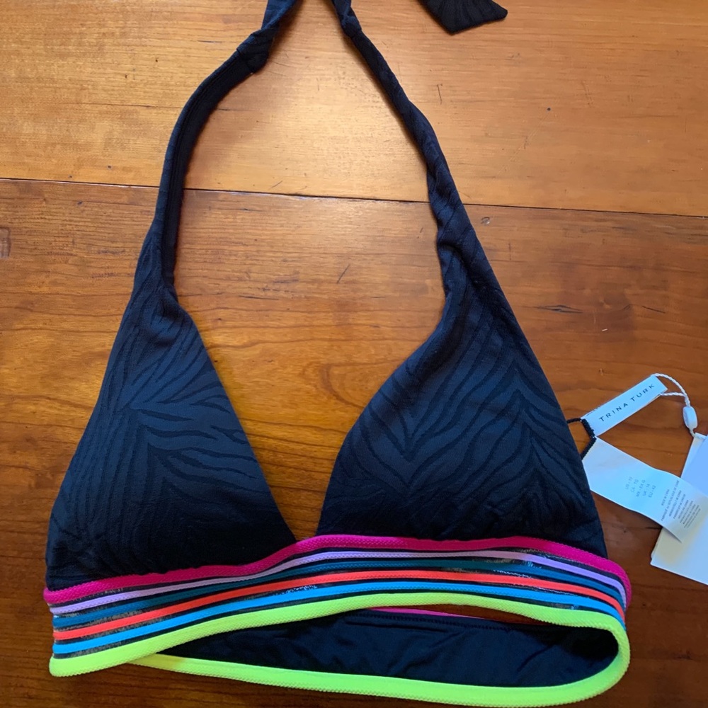 NWT Hot Trina Turk Sz10Back Bathing Suit Top